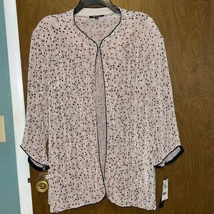 NWT Onyx Nite beige shimmer open cardigan size 3X